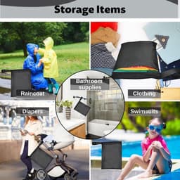 ByShane - Waterdichte natte zakken (2 stuks) met ritssluiting | Wetbag voor zwemspullen, badpakken en sportkleding | Herbruikbare waszak voor reizen | Outdoor tas zwart | 75 caracters — thumbnail 3