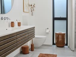 Zone Denmark Ume Wasmand met Deksel - Ronde Wasmand met Hengsel - Wasbox of Opbergmand - Kunststof - 60 liter - Terracotta — thumbnail 4