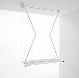 JGS® - Innovatief Verticaal Droogrek voor aan het Plafond, Gemaakt van Aluminium en Staal, Ruimtebesparend en Inklapbaar, 152 x 54 x 25 cm- — thumbnail 5