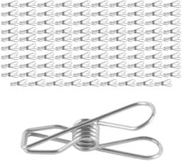 Dailygoods - Dailygoody - Metaal Klemmen - 100 stuks Kleding- en Documentenklemmen - Duurzaam en multifunctioneel - Perfect voor kantoor - Kantooraccessoires - Ste... — thumbnail 1