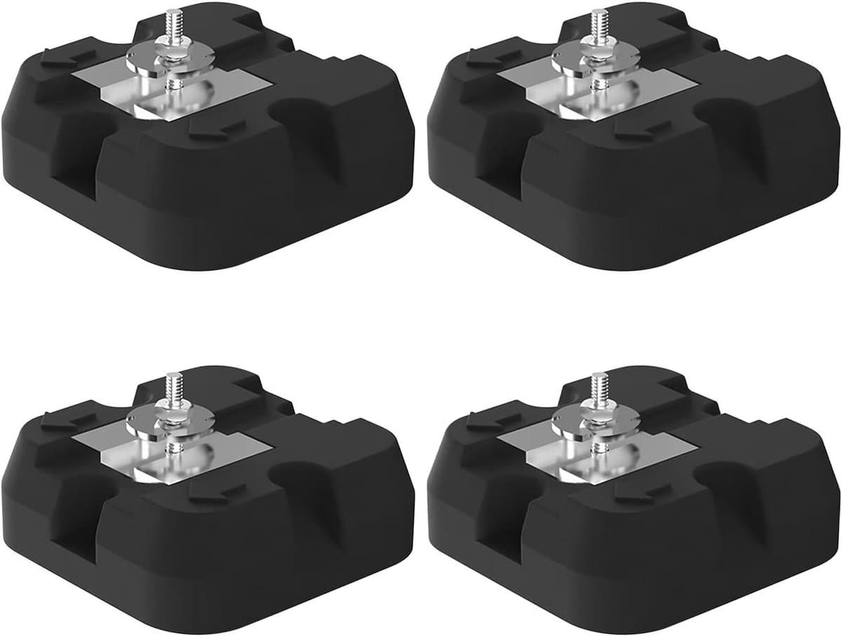 Airco Ondersteuning Pads - AC Stabilisatoren - Buitenunit Plaatsing - Heavy Duty Anti Trilling - 4 Stuks 500kg - Zwart — afbeelding 1
