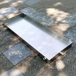 Lekbak Airco - Opvangbak Water - Voorkomt Waterschade - Roestvrij Staal 304 - 40 x 100 cm - Zilver — thumbnail 1