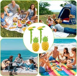 Strandstoel Handdoekclips - Strandlaken Knijpers - Buiten Zitten - Winddicht Ontwerp - 4 Stuks - Ananas — thumbnail 5