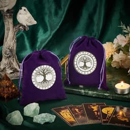 Dailygoods - Set van 2 Fluwelen Tarotzakjes met Trekkoord voor Kristallen — thumbnail 5