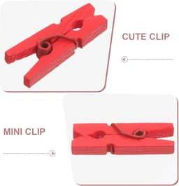Mini Wasknijpers - Kleine Kledingclips - Foto Decoratie - Sterke Constructie - 2.5 cm - Rood — thumbnail 3