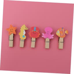 Houten Wasknijpers - Decoratieclips Fotoclips - Foto's Ophangen - Natuurlijk Bamboe Hout - 35 cm - Houtkleur — thumbnail 4