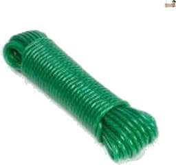 Waslijn Touw - Kledinglijn Gecoat - Buiten Droge Was - Duurzame PE Coating - 15 Meter - Groen — thumbnail 1