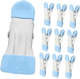 Mini-wasknijpers - Voedselclips - Tassen Sluiten - Antislip ontwerp - 10 Stuks - Zilver — thumbnail 1