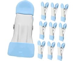Mini-wasknijpers - Voedselclips - Tassen Sluiten - Antislip ontwerp - 10 Stuks - Zilver