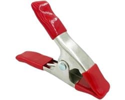 Metalen Veerclips - Griptangen A-vorm - Zaken Vastklemmen - Antislip Gekarteld Ontwerp - 6 inch - Rood