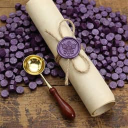 300 Stukse Wasbolletjes met Smeltlepel, Paars Octagonaal Wax Seal Set voor Stempels, Uitnodigingen, Kaarten en Trouwen — thumbnail 4