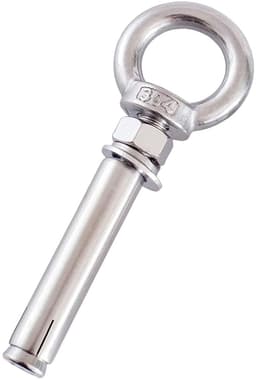 Ring Hijs Bout - Expansie Anker - Zware Lasten Verankeren - Roestvrij Staal 304 - M14x120mm - Zilverkleurig — thumbnail 3