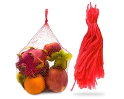 Netzakken - Gaasnetten Opbergzakken - Groente Fruit Opslag - Ademende Constructie - 100 stuks 60 cm - Rood