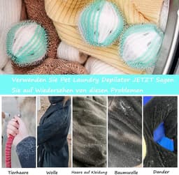 Allecto - Lintballen voor Wasmachine - 8 Stuks Haarvangers - Huisdieren - Wasmachine Accessoire - Droger Bescherming - Vachtverzorging - Dierenhare... — thumbnail 3
