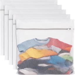Pack van 5 Grote Wasnetten 60 x 60 cm, Waszak met Rits, Beschermnet voor Fijne Was, Sokken, Blouses en Truien, Wassen in de Wasmachine — thumbnail 1