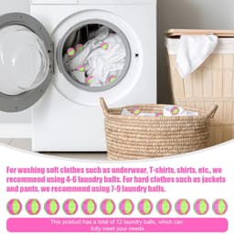 Dailygoody - Huisdierhaarverwijderingsballen - Pluizenvanger voor Wasgoed - 12 Stuks van 4cm - Herbruikbaar en Zacht - Geschikt voor Honden en Katten ... — thumbnail 3