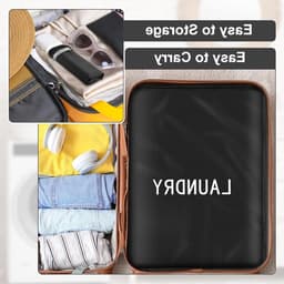 Waterdichte waszakken set van 4, 3 maten voor vuile kleding, zwemmen, yoga en training, opvouwbare waszakken voor reizen en gezinsvakanties — thumbnail 4