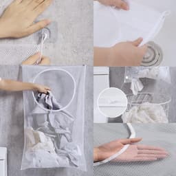 Hanging Wasmanden Set van 2, Deur Waszak voor Organisatie in Slaapkamer en Badkamer, Ruimtebesparende Oplossing voor Wasgoed — thumbnail 5