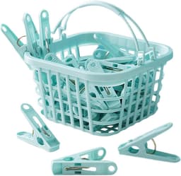 Wasknijpers - Kledingklemmen - Kleding Ophangen - Windbestendige Grip - 30 Stuks - Blauw — thumbnail 1
