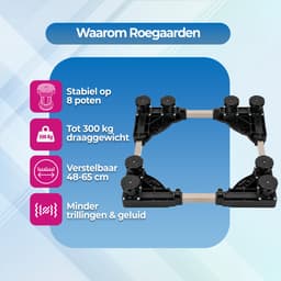 Roegaarden Wasmachine Verhoger - Anti-Trilling - Verstelbaar - 8 Poten Stabiliteit - Gemakkelijk te installeren — thumbnail 5
