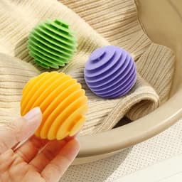 Herbruikbare Wasballen voor Wasmachine - 9 Stuks - Droogballen van Rubber en Siliconen - Verminder Kreukels en Plakproblemen, Verzorgt en Verzacht Textiel — thumbnail 4