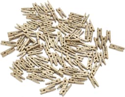 Houten Wasknijpers - Mini Clips - Foto's Ophangen - Gladde Afwerking - 300 Stuks - Houtkleur — thumbnail 4