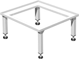Wasmachine Sokkel - Wasmachine Verhoger - Apparaten Plaatsen - Volledig Gelast Staal - 20 cm Hoog - Wit — thumbnail 1