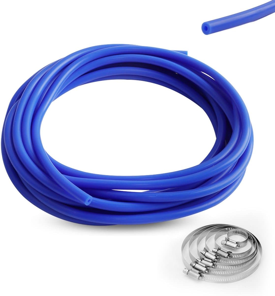 Dailygoods- Vacuümslang 6 meter - Hoge Temperatuur - Onderdrukslang - Siliconen Slang - Klemmen Ø 6-12 mm - ID 4mm, OD 8mm - Siliconenslang — afbeelding 1