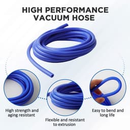 Dailygoods- Vacuümslang 6 Meter - Hoge Temperatuur - Onderdrukslang - Siliconen Slang - Klemmen Ø 6-12 mm - ID 8mm, OD 14mm - Siliconenslang — thumbnail 5