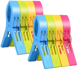 Dailygoods- Strandhanddoekclips 8 Stuks - Grote Wasknijpers - Antislip Ontwerp - Lichtgewicht - Multifunctioneel - Duurzaam PP Materiaal - Handdoekclips — thumbnail 1