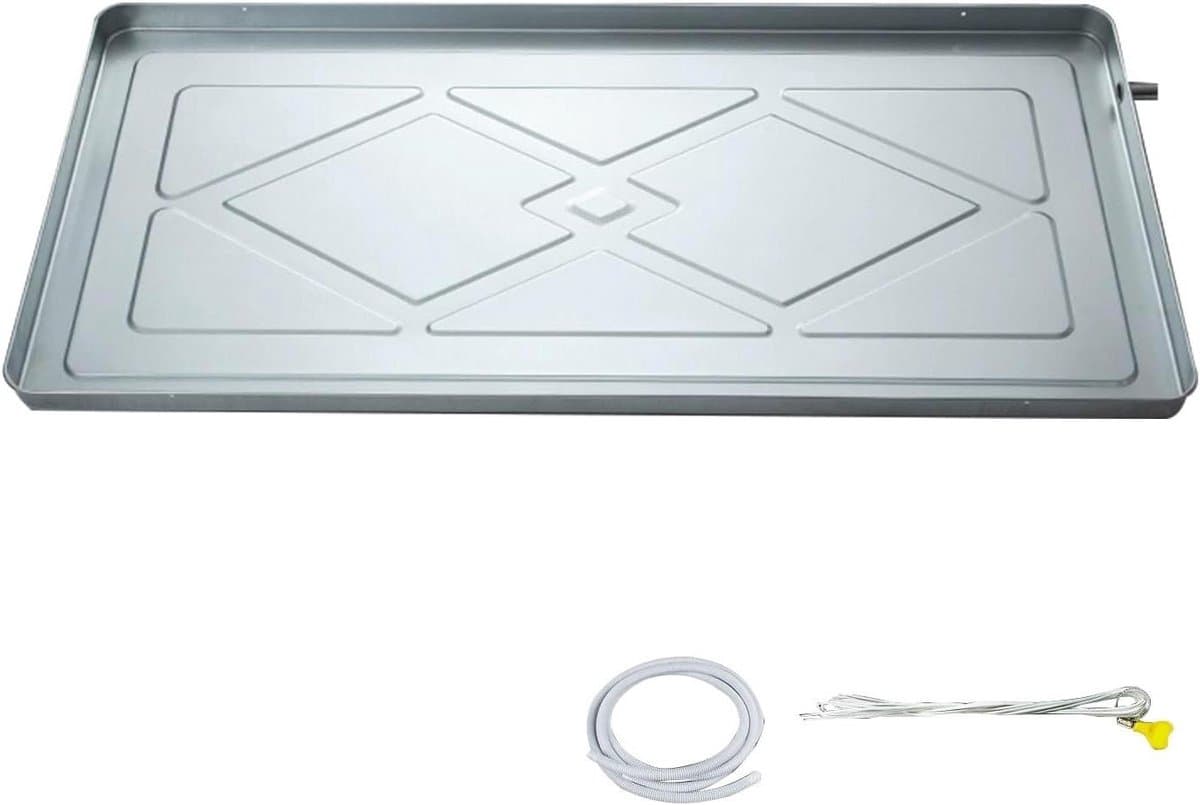 Lekbak Airco - Waterbak Condens - Condens Opvangen - Roestvrij Staal - 100x48x4cm - Zilverkleurig — afbeelding 1