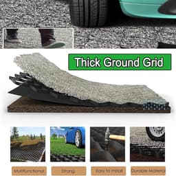 Grondroostersysteem - Stabilisatierooster - Oprit Aanleggen - Hoge Belasting - 2 Inch Hoog - Zwart — thumbnail 2