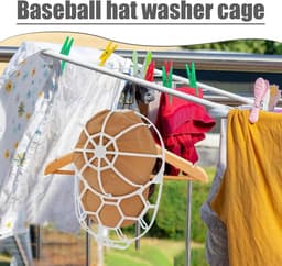 Petten Wasmachine - Hoedenhouder - Schoonmaken - Vormbehoud - 22 x 35.5 cm - Wit — thumbnail 5