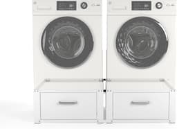 Wasmachine verhoger - Onderstel met lade - Wassen en opbergen - Ergonomisch ontwerp - 31cm hoog - Wit — thumbnail 5