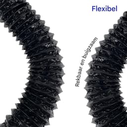 GELLDG Abluchtbuizen en -slangen - Flexibele PVC Abluchtslang - 5m x 10cm - Verstelbaar en Versterkt - Geschikt voor Afzuigkap, Wasdroger en Ventilator - Plastic Keukenaccessoire — thumbnail 4