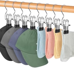 NTHProducts - Washaak - Rvs Haken - Ideaal voor Organisatie - Zwart - Kledingclips - Voor Trousers, Schoenen en Handdoeken - 8 Stuks — thumbnail 1