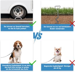 Honden Anker - Mobiele Grondanker - Outdoor Activiteiten - Uniek Poot Ontwerp - 25 cm Lengte - Zilver — thumbnail 5