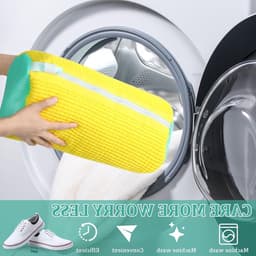 Set van 2 microvezel waszakken voor schoenen, geschikt voor de wasmachine, met rits voor optimale reiniging en bescherming van je schoenen — thumbnail 3