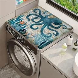 Wasmachine Droger Top Beschermmat - Apparaat Mat - Apparaten Beschermen - Snel Drogen - 50 x 60 cm - Octopus — thumbnail 1