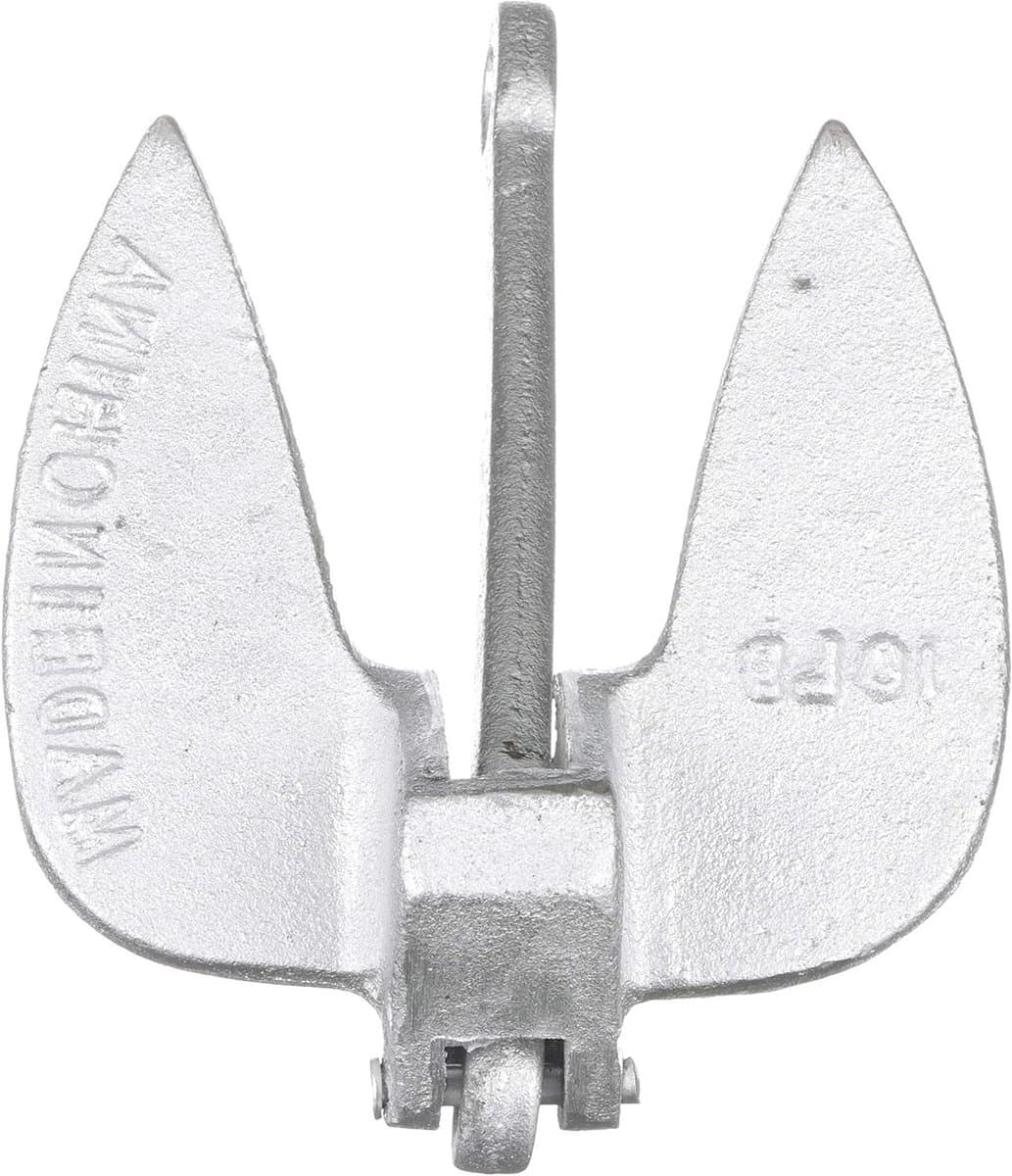 Gietijzeren Marine Anker - Boot Anker - Boot Stabiliseren - Graaft in Zand en Modder - 68 kg - Zilver — afbeelding 1