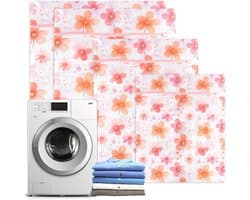 Set van 4 Waszakken in Diverse Maten voor Ondergoed, Shirts, Truien en Babykleding met Rits