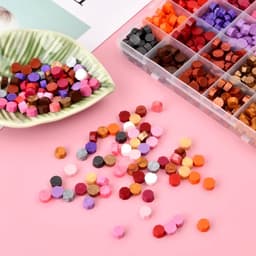 Octagonale Wasbolletjes voor Kaarsen en Wenskaarten - 600 Stuks in 24 Kleuren met Opbergdoos voor Trouwen en Cadeaus — thumbnail 4