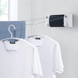 Intrekbare Waslijn - Droogrek Telescopisch - Kleding Drogen - Ruimtebesparend Ontwerp - 42 meter - Wit — thumbnail 3