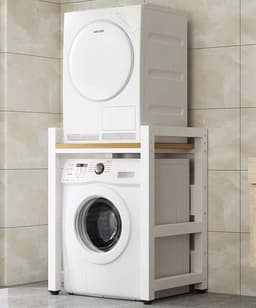 Wasmachine Kast - Opslag Unit - Ruimte Besparen - Sterk Draagvermogen - 75x65x105cm - Wit — thumbnail 1