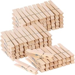 Houten Wasknijpers - Mini Knijpers - Ambachten Decoratie - Populieren Hout - 100 Stuks - Natuurlijk Hout — thumbnail 3