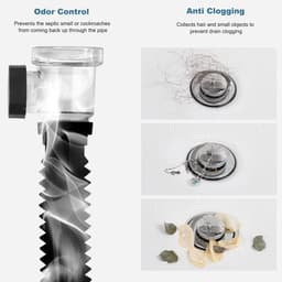 Afvoerset Voor Wastafel | Uitbreidbaar 300-1000mm Sifon | Flexibele Afvoer Met Intrekbaar Filterstop | Zwart | Universeel Voor Badkamer En Keuken | Geurafdicht | Lekvrij | Eenvoudig Te Installeren | Cyslmuk® — thumbnail 4