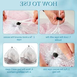 Set van 2 wasnetten met trekkoord voor delicate kleding, ideaal voor wasmachine en reizen, 11.8"x15.8"/15.8"x19.7 — thumbnail 3