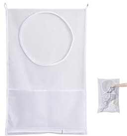 JHUBERS- Wasmand met deksel - Wasmand 3 vakken - Wassorteerder - Waszakken - Waterdicht - Ruime capaciteit 77x50cm - Waszak — thumbnail 1
