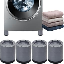 Set van 4 Antivibratie Voetkussens voor Wasmachines, Rubber Vibration Dampers van 8 cm, Geluiddempende Mat voor Wasmachines en Drogen — thumbnail 1