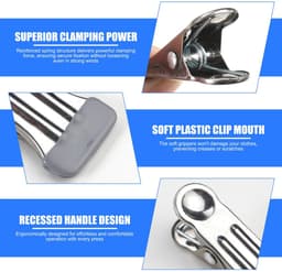 Dailygoods - 30 Stuks Roestvrij Stalen Wasknijpers - Multifunctioneel en Antislip — thumbnail 5